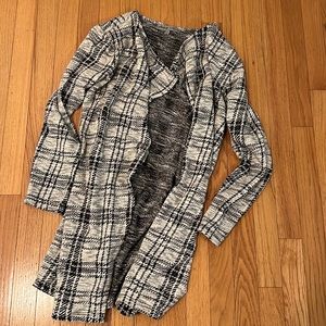 Absolutely Famous Plaid Open Front Cardigan